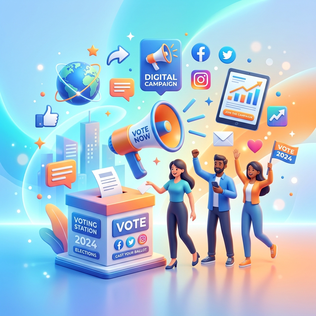 Vibrant Election Campaign Illustration